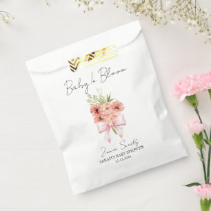 Sacolinha Bebê em Flor Fita l Sementes de Zínia Baby Shower