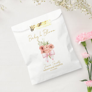 Sacolinha Bebê em Flor Fita l Sementes de Zínia Chás de Bebê