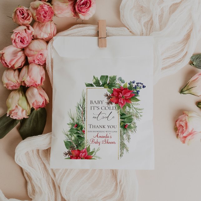 Sacolinha Bebê Está Frio Fora do Presente do Chá de fraldas  (Criador carregado)