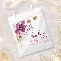 Bebê Floral Violeta Roxo Em Chá de fraldas De Sang
