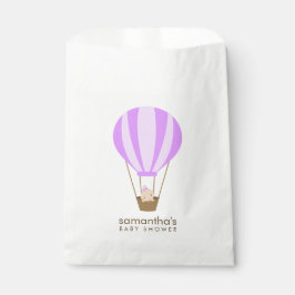 Sacolinha Bebê no Chá de fraldas do balão roxo