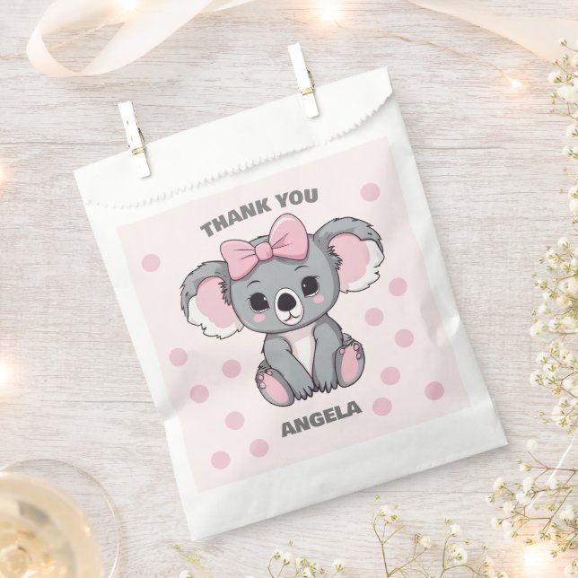 Sacolinha Bebê Rosa Koala Bear (Cortado)