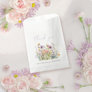 Sacolinha Bebê Roxo Em Chá de fraldas De Flor Floral