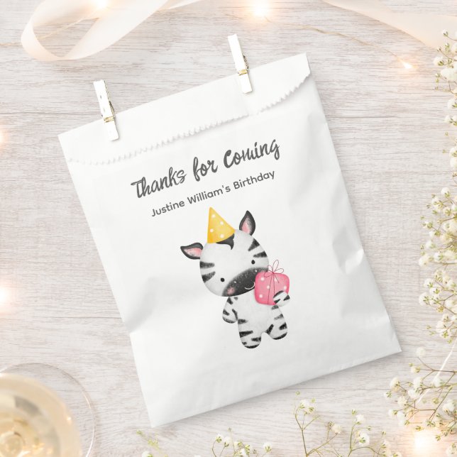 Sacolinha Bebê Tigre Fofo com presente, Festa de Obrigado (Cortado)