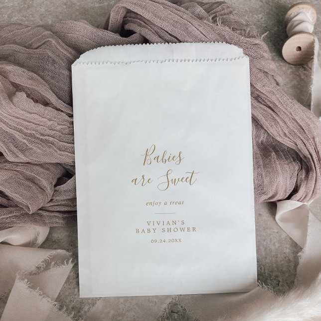 Sacolinha Bebês Dourados minimalistas são doces (Criador carregado)