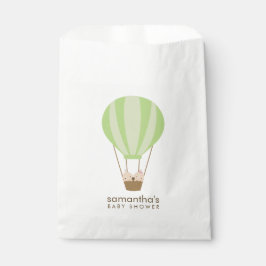 Sacolinha Bebês gêmeos no Chá de fraldas do Balão Verde