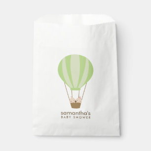 Sacolinha Bebês gêmeos no Chá de fraldas do Balão Verde