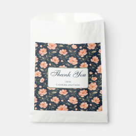 Sacolinha Belas Flores de Pessegueiro em Flor em Azul Marinh