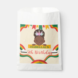 Sacolinha Belo aniversário de meninas africanas afro-america