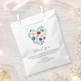 Sacolinha Belo Casamento De Coração Floral Por Aquarela