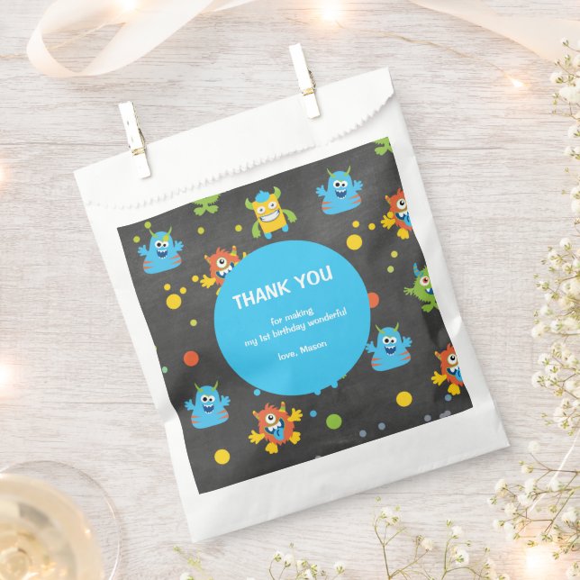 Sacolinha Belo Monstro do Quadro de Monstros temático Aniver (Cortado)