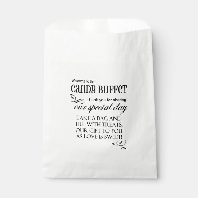 Sacolinha Bem-Vindo À Bag De Favor Do Buffet Do Candy (Frente)