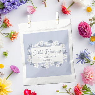 Sacolinha Bênçãos de páscoa Bonito Purple Floral Personaliza