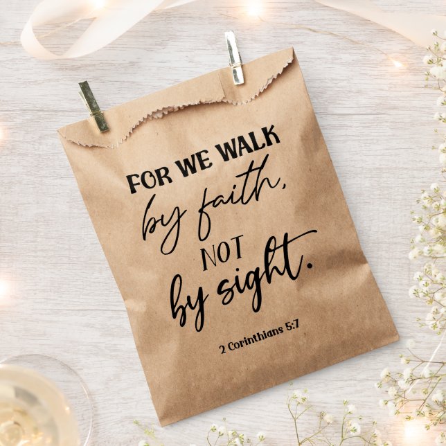 Sacolinha Bíblia Verse Kraft Gift Favor Bag (Cortado)