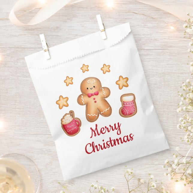 Sacolinha Biscoito de Natal Bonito Feliz Natal  (Cortado)