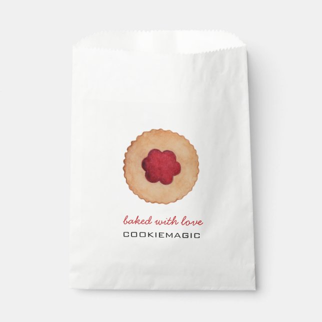 Sacolinha Biscoito ilustração em aquarela Cookie de Natal  (Frente)