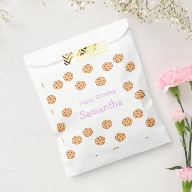 Sacolinha Biscoitos de chocolate branco de aniversário (Selado)
