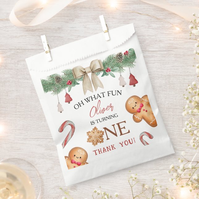 Sacolinha Biscoitos de Natal Oh Que Diversão 1º Aniversário (Cortado)