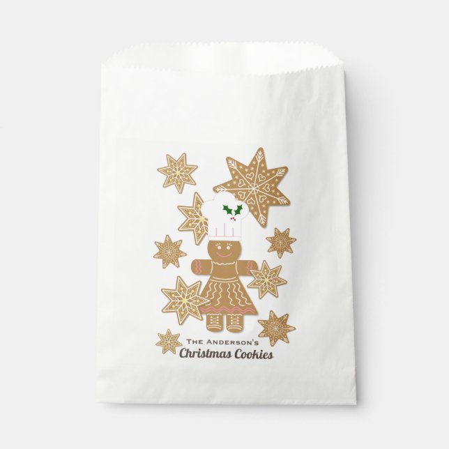 Sacolinha Biscoitos de Pão de Natal Personalizados (Frente)