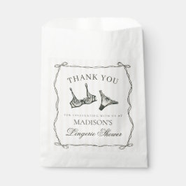 Sacolinha Black Lingerie Shower Bachelorette Party Dessert