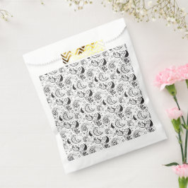 Sacolinha Black & White Paisley Pattern –Elegant Textile Art