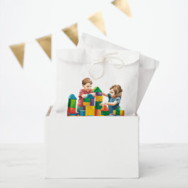 Sacolinha Blocos de Edifício na Bacia de Aniversário