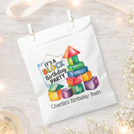 Sacolinha Blocos de Edifício na Bacia de Aniversário