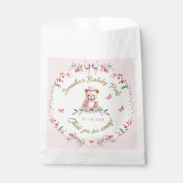 Sacolinha Blooms & Bears Aniversário Favorece Bolsas