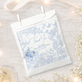 Sacolinha Blue Chinoiserie Toile de Jouy Data de Salvamento