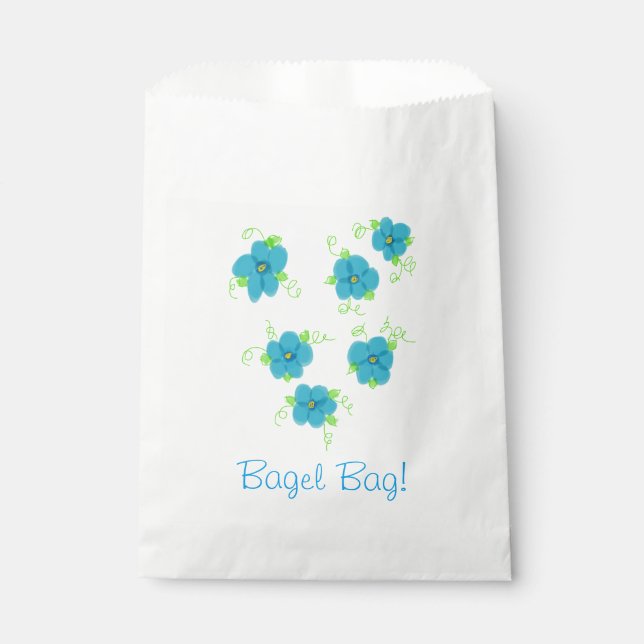 Sacolinha Blue Floral Bagel Bag (Frente)