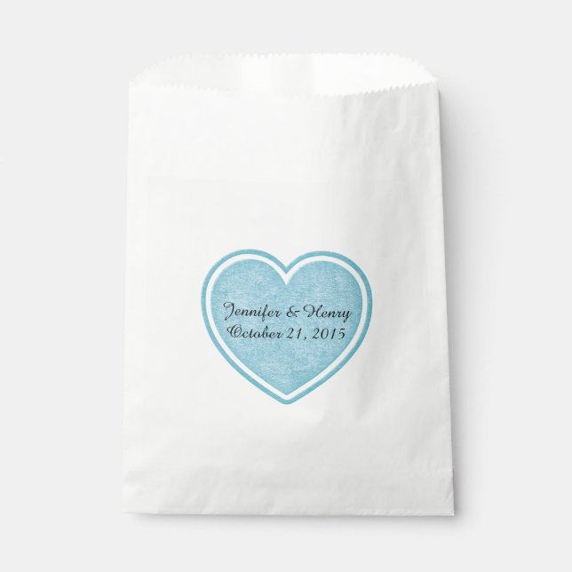Sacolinha Blue Heart Favor Bag (Frente)