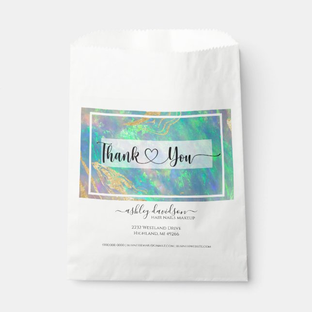 Sacolinha Blue Opal | Sacos-presente | Bolsas de compra de p (Frente)