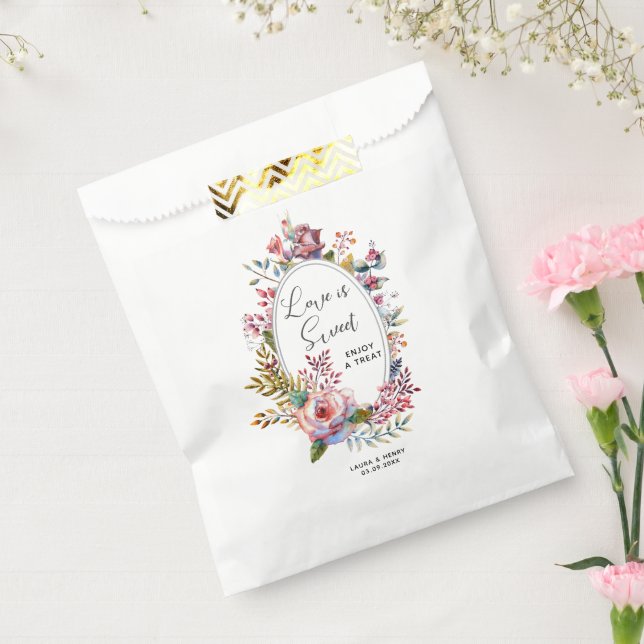 Sacolinha Blush Floral Wreath Love É Sweet Wedes (Selado)