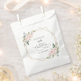 Sacolinha Blush Flowers, Pink Flowers, Boho, Birthday