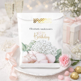 Sacolinha Blush Pink Peony Floral 18th Birthday 