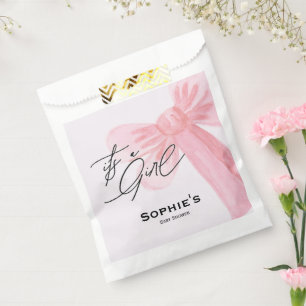 Sacolinha Blush Rosa Aquarela Moderna É Uma Menina