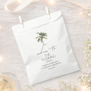 Sacolinha Boas-vindas ao Casamento Tropical de Praia da Árvo