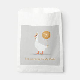 Sacolinha Bobo Goose Birthday Obrigado Cinza e amarelo