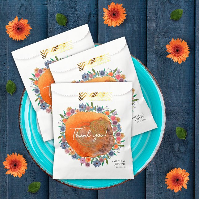 Sacolinha Bohemian Blue Boho Whimsical Wildflower (Criador carregado)