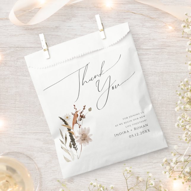 Sacolinha Boho Autumn Wildflower | Obrigado (Cortado)