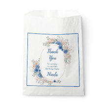 Boho Blue Pampas Grass Aniversário