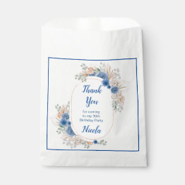 Sacolinha Boho Blue Pampas Grass Aniversário