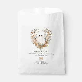 Sacolinha Boho Fall Ghost Baby Shower Thank You