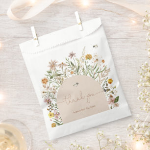 Sacolinha Boho Floral Chá de fraldas Obrigado