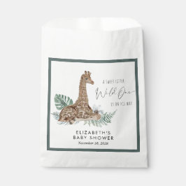 Sacolinha Boho Giraffe Watercolor Chá de fraldas