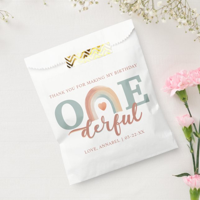 Sacolinha Boho Rainbow Maravilhoso Aniversário Favor Bag - 1 (Selado)