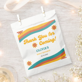 Sacolinha Boho Retro Sunshine Obrigado Chá de fraldas