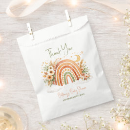 Sacolinha Boho Scandinavian Rainbow Baby Shower Thank You