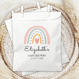 Sacolinha Boho Watercolor Rainbow Baby Shower Girl