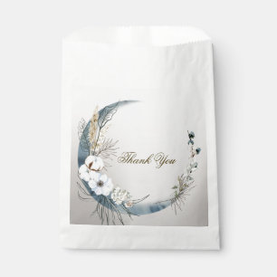 Sacolinha Boho White Orchid Flores Blue Moon Elegant